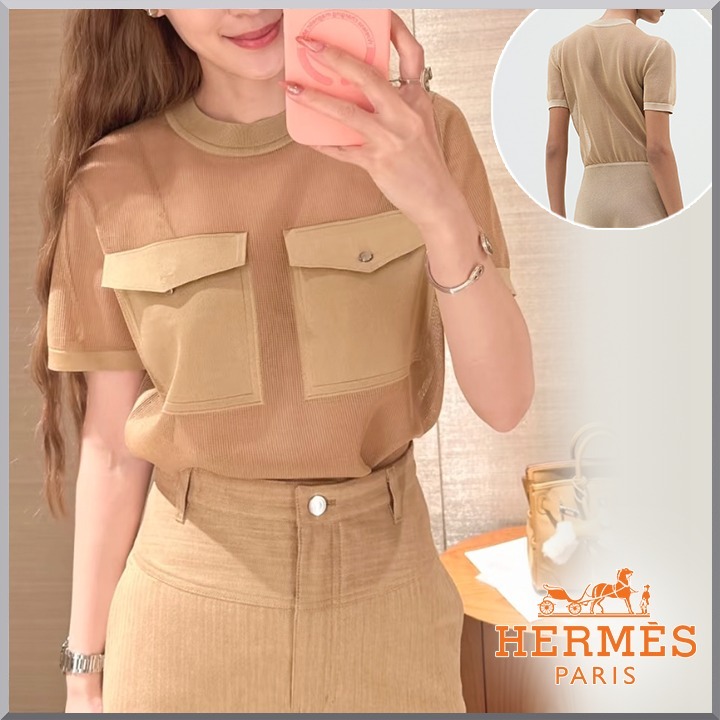 《シースルー♪》HERMES ショートスリーブボディスーツ