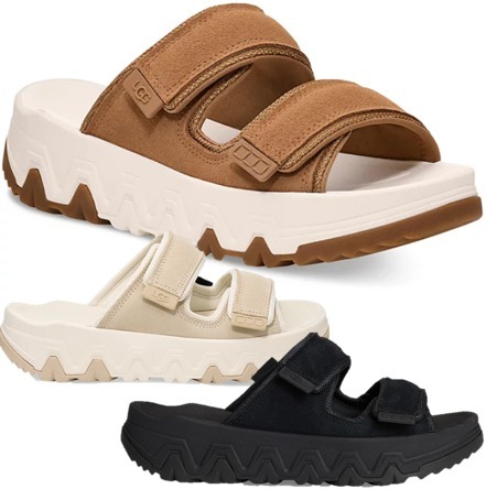 UGG キャップトレイル ロゴ スライド プラットフォーム サンダル