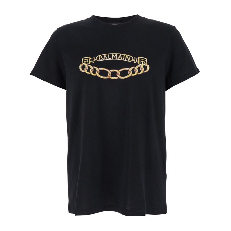 Tシャツ・カットソー BALMAIN BALMAIN CHAIN LOGO T-SHIRT - SLIM FIT