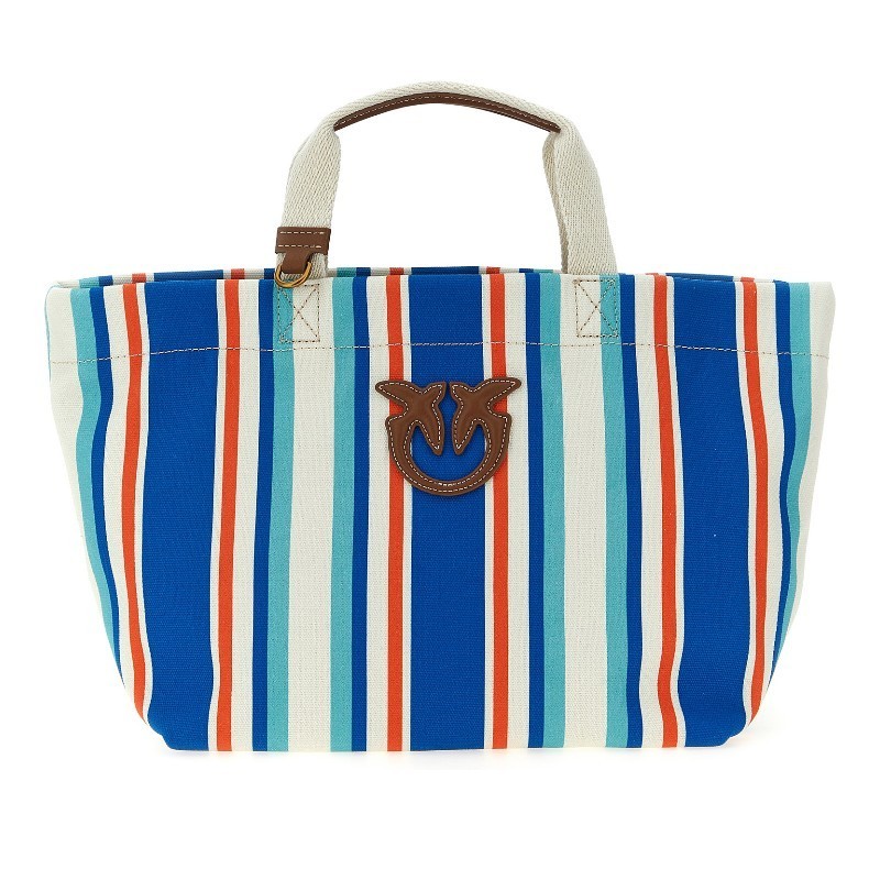 トートバッグ PINKO SS25 Shopping medium stripes (104753A2G5 AE7Q)