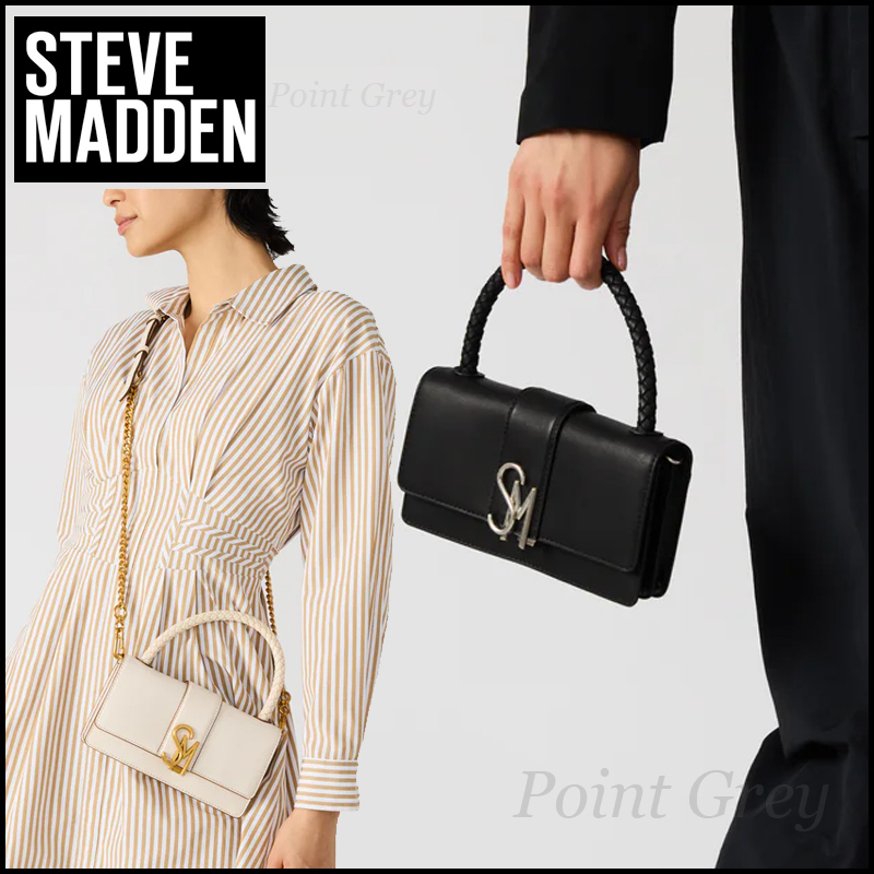 Steve Madden☆ 編み込みハンドル・ミニ・トップハンドルバッグ
