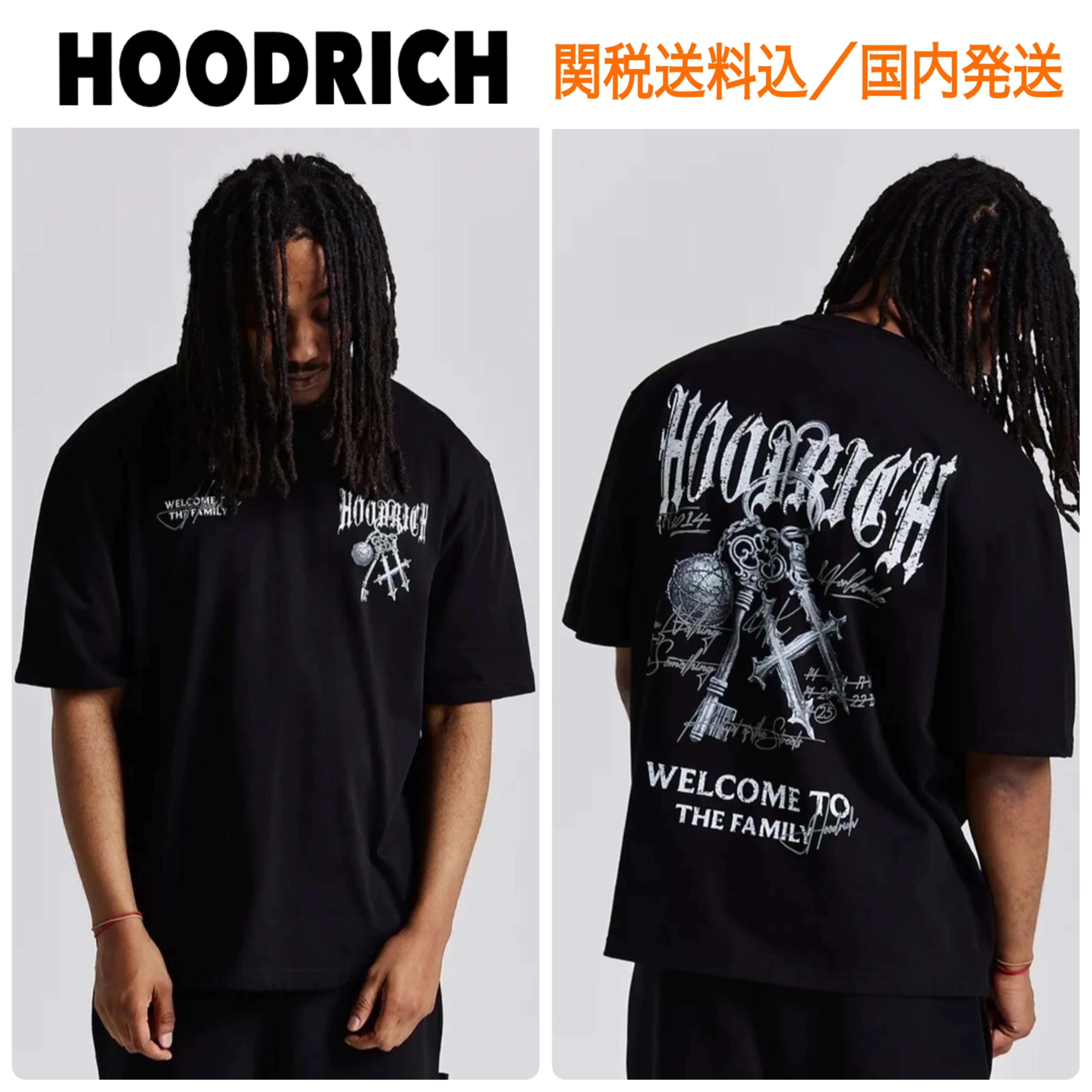 関税送料込 HOODRICH Rite オーバーサイズ 半袖 ロゴ Tシャツ