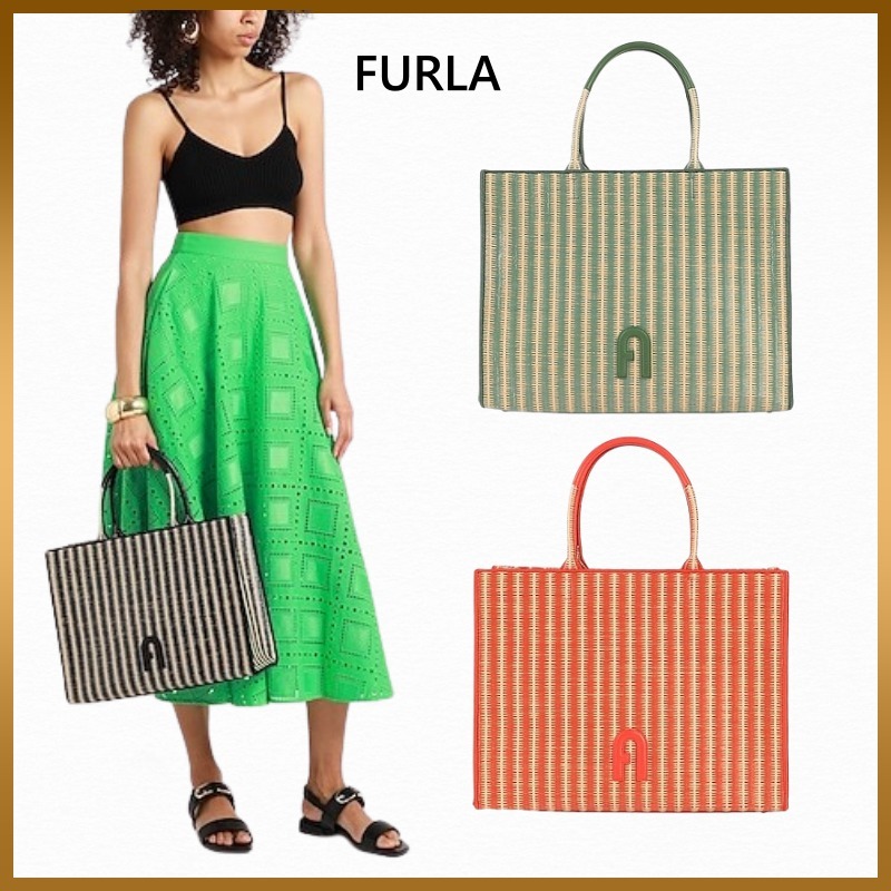 【FURLA】ロゴ バイカラー OPPORTUNITY L トートバッグ