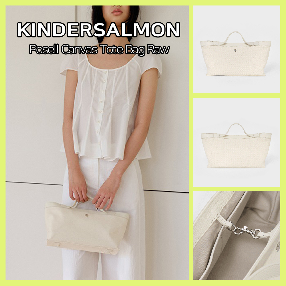 【KINDERSALMON】Posell Canvas Tote Bag Raw ●送料・関税込●