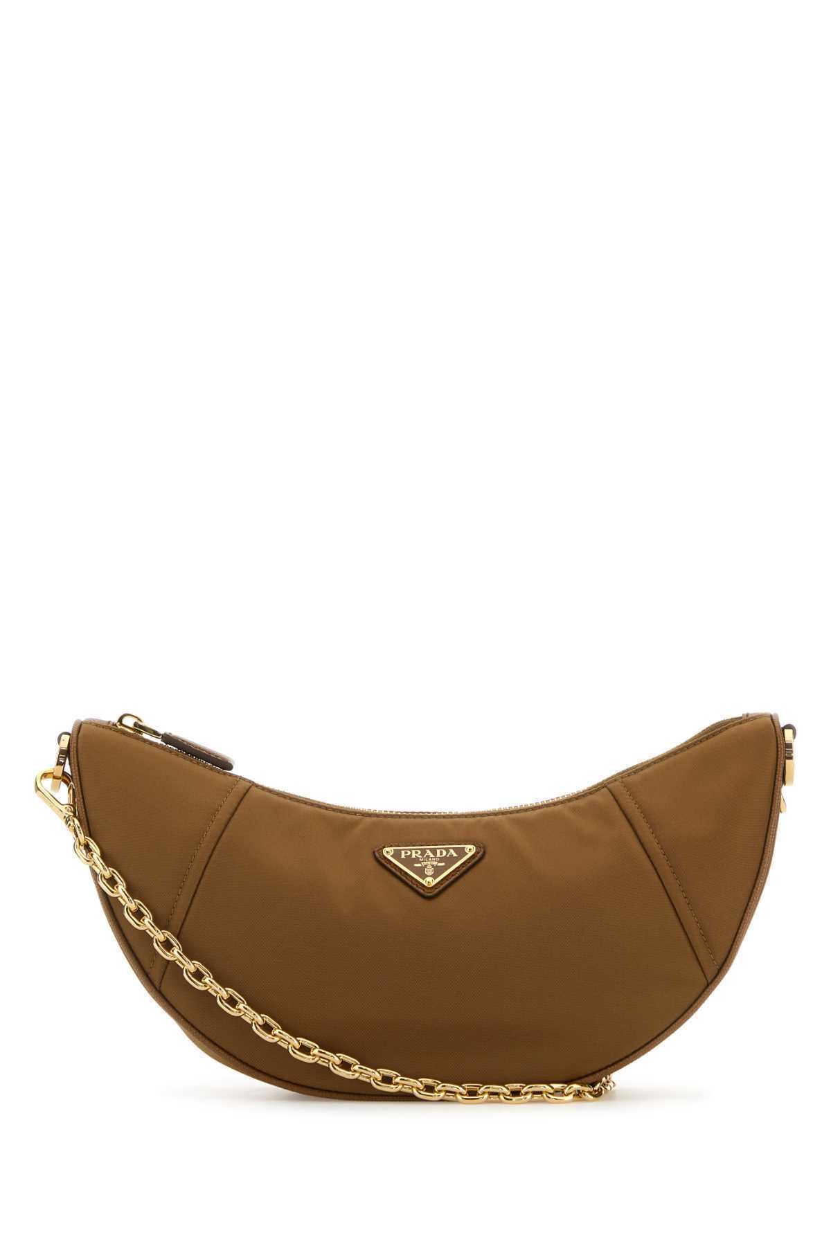 【関税&送料込】Prada Camel Re-Nylon Prada Demi-Lune Shoulde