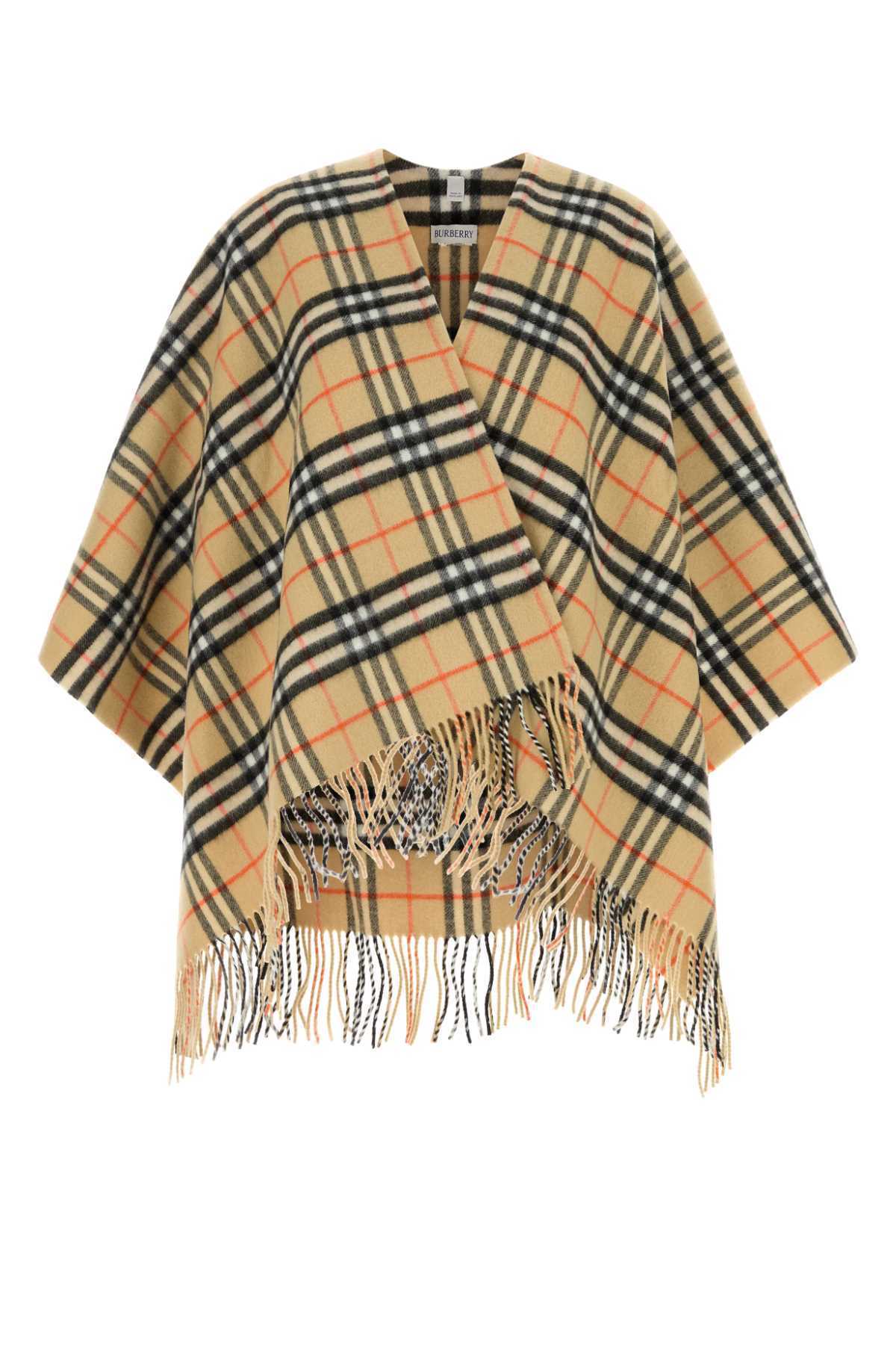 【関税&送料込】Burberry Embroidered Wool Blend Cape