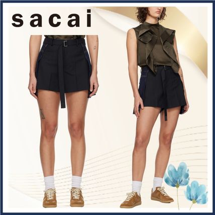 ネイビー（紺）系 S sacai(サカイ) ショートパンツ(レディース