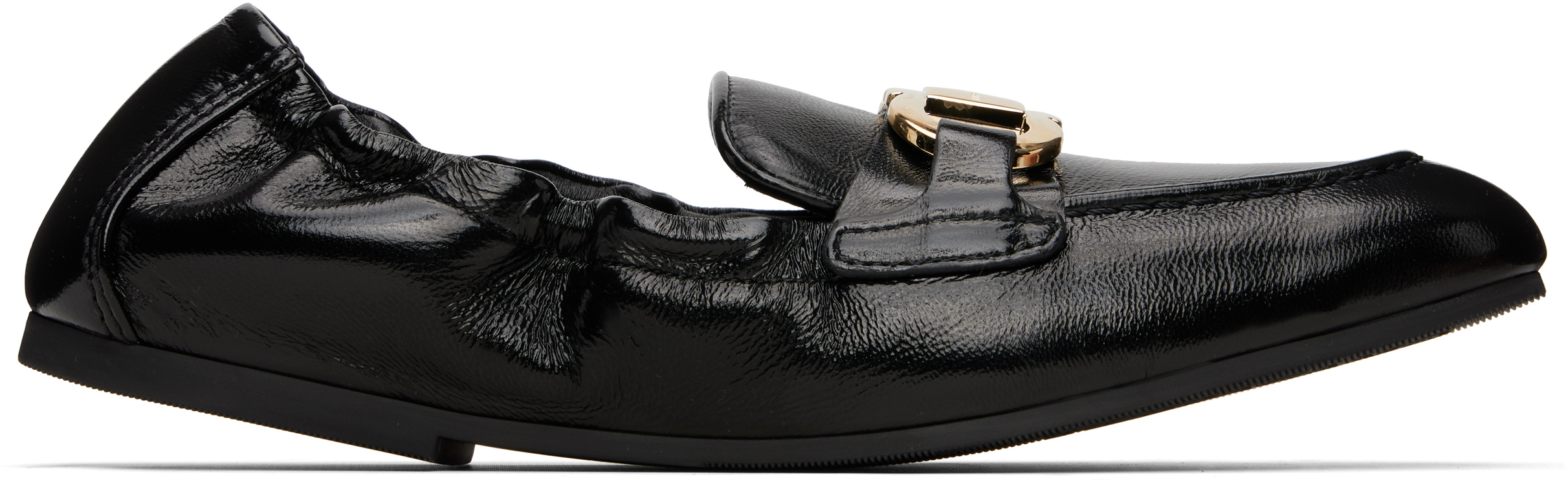 【関税込み】Ferragamo ブラック エラスティック ローファー