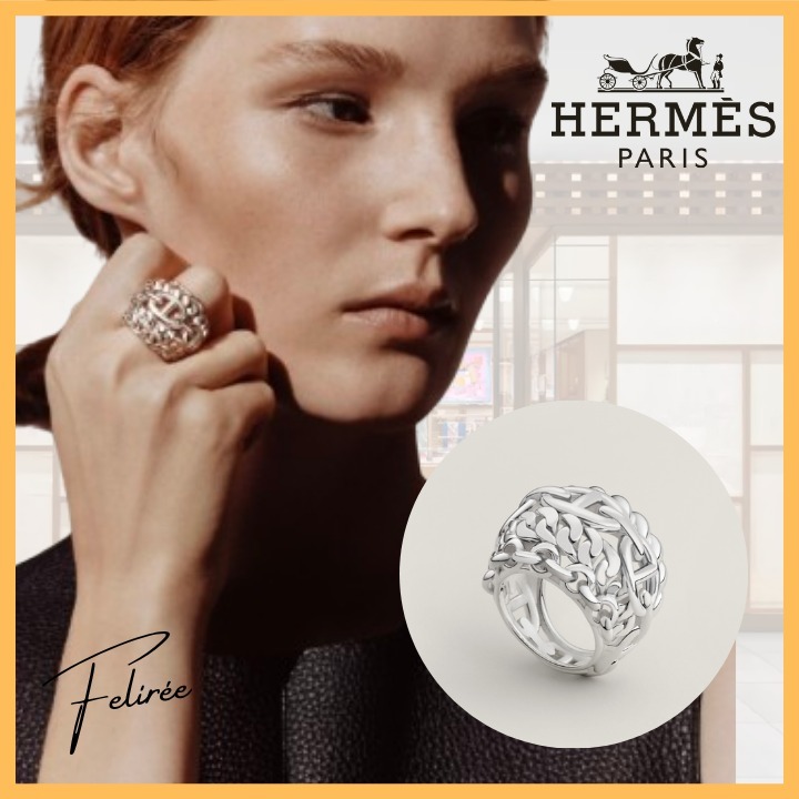 《人気☆》HERMES Chaine d'ancre リング マルチチェーン TGM