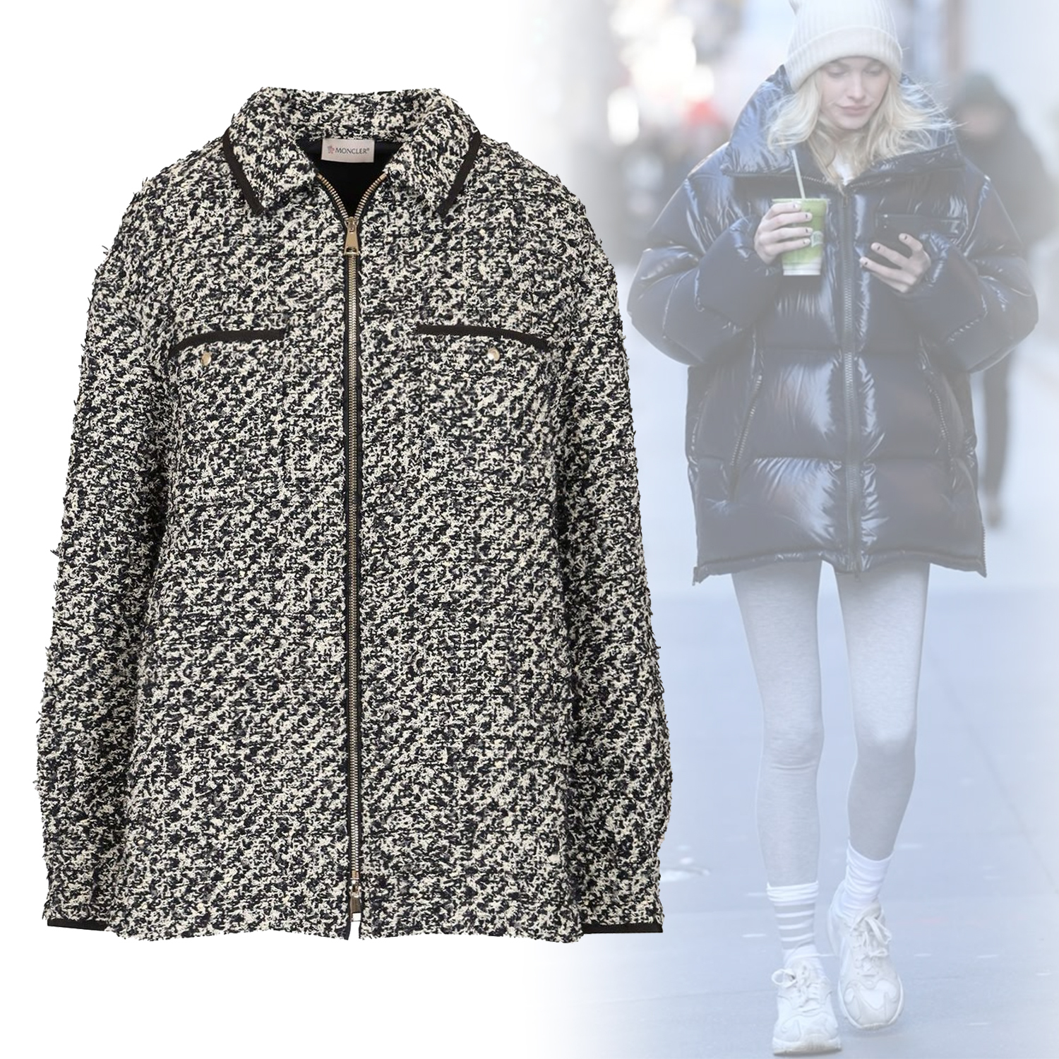 ◆MONCLER◆ ツイード ダウンジャケット
