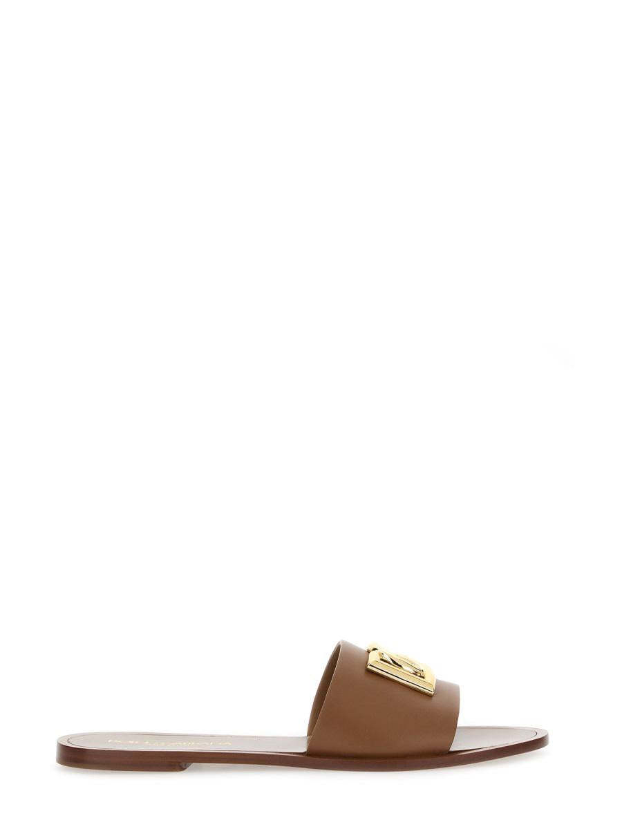 【関税＆送料込み】Dolce & Gabbana Leather Slide Sandal