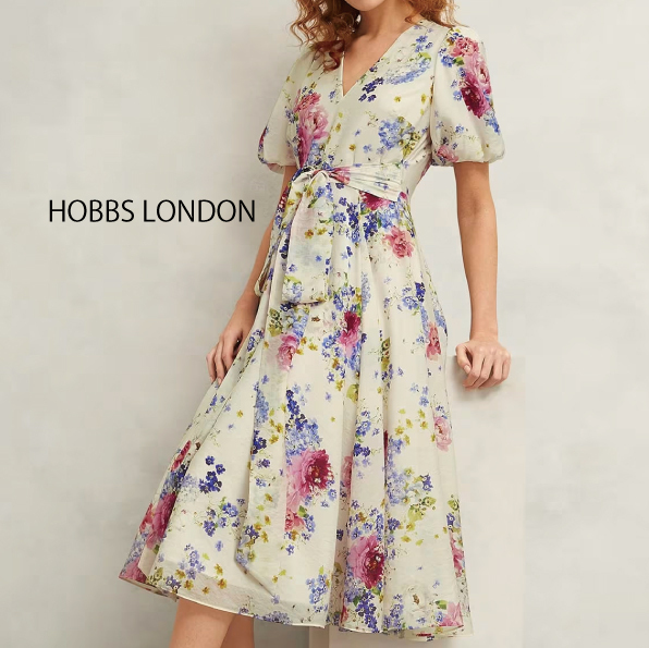【HOBBS LONDON】Barrington Floral Dress フローラルドレス