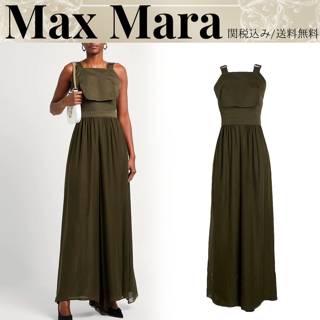 サロペット【MAX MARA】関税込み送料無料 プリーツ入り コットン