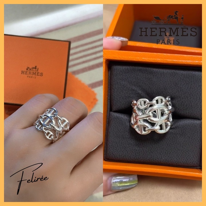 《人気☆》HERMES Chaine d‘Andre アンシェネ リング GM