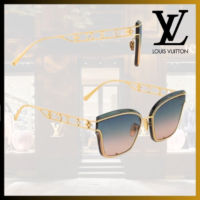 【華やかなLVフレーム】Louis Vuitton キャットアイサングラス