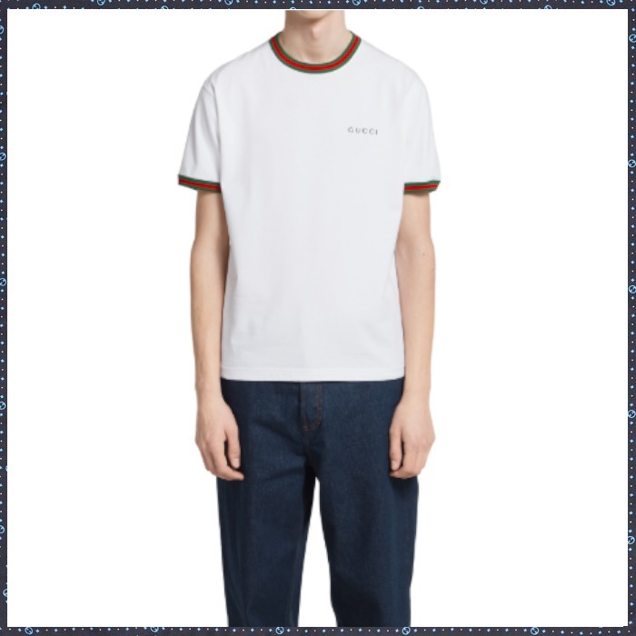 GUCCI《エンブロイダリー付 コットンTシャツ》 ホワイト 直営店