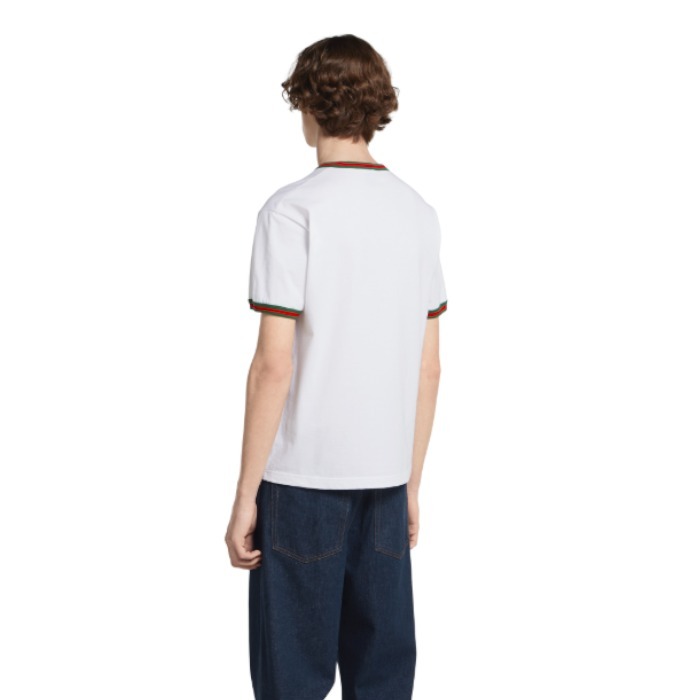 GUCCI《エンブロイダリー付 コットンTシャツ》 ホワイト 直営店