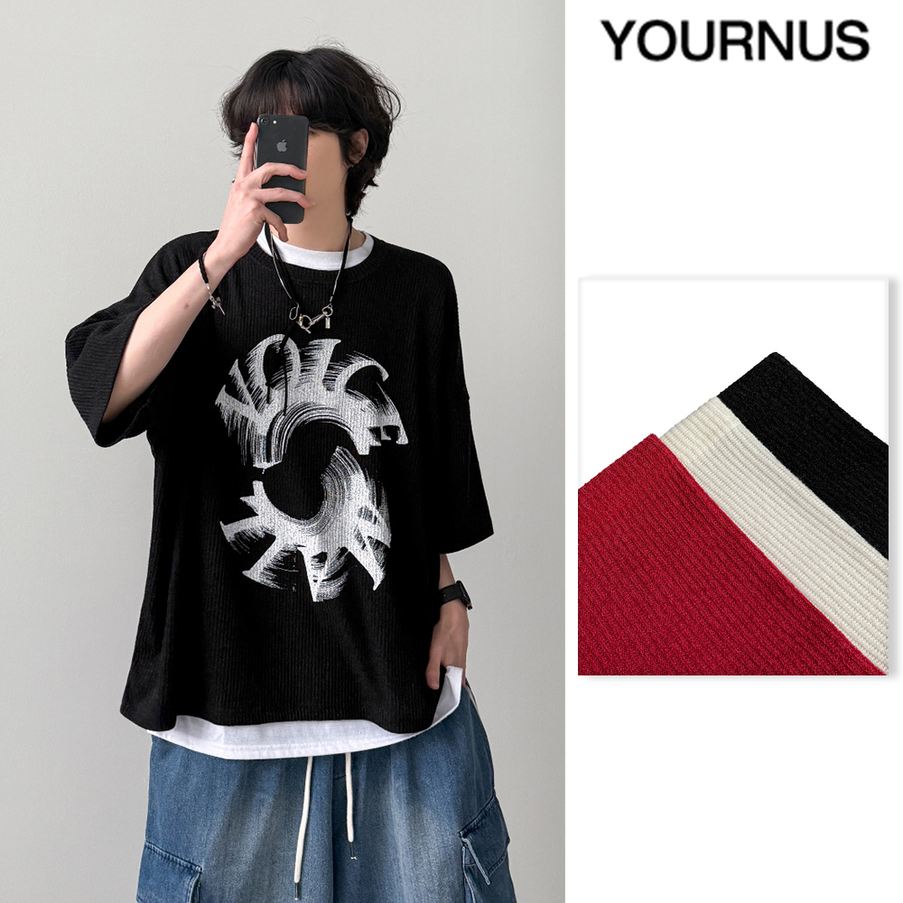 【YOURNUS】Voice loose half knit