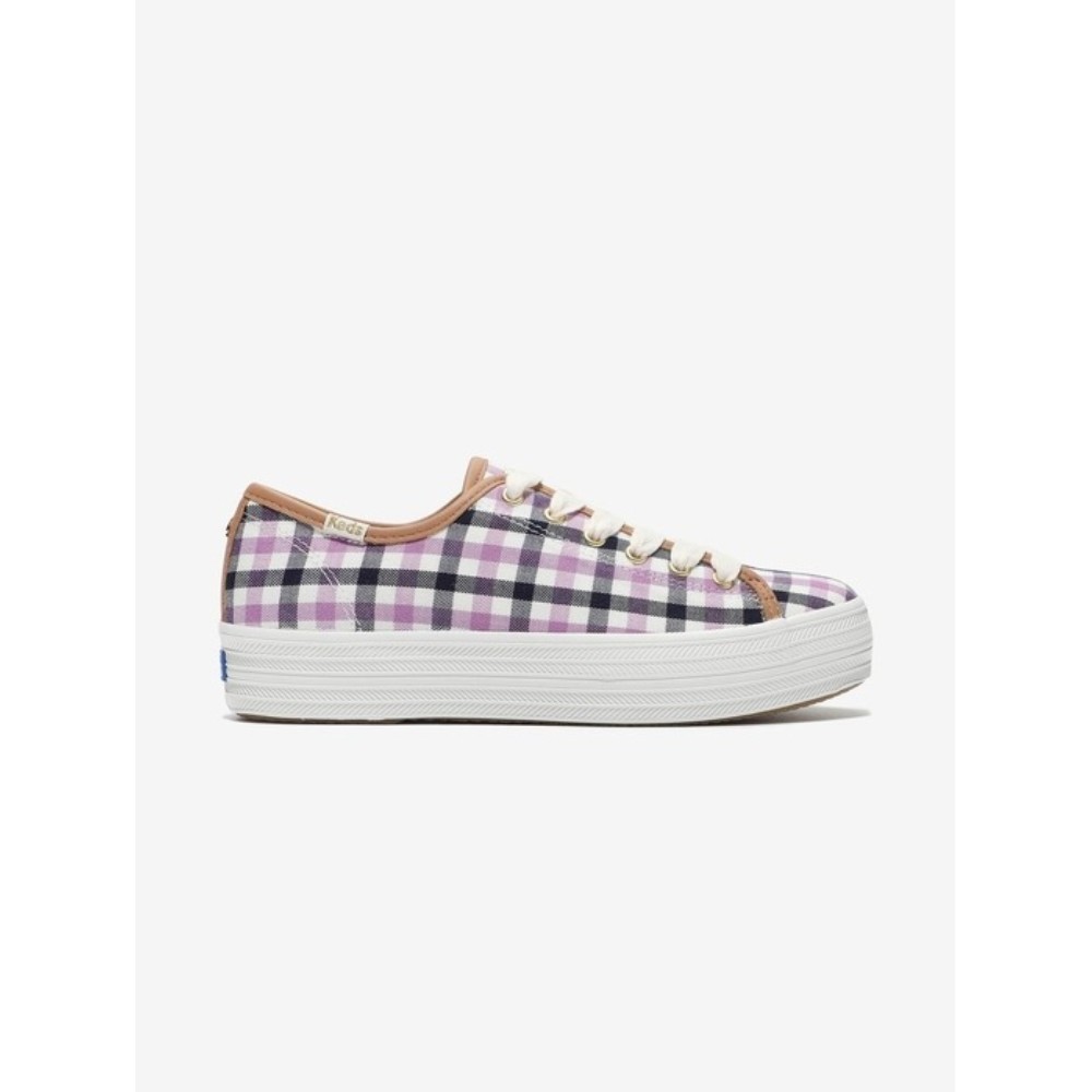 ★Keds★ Triple Kick Kate Spade Gingham Flannel_5WF65387D_00