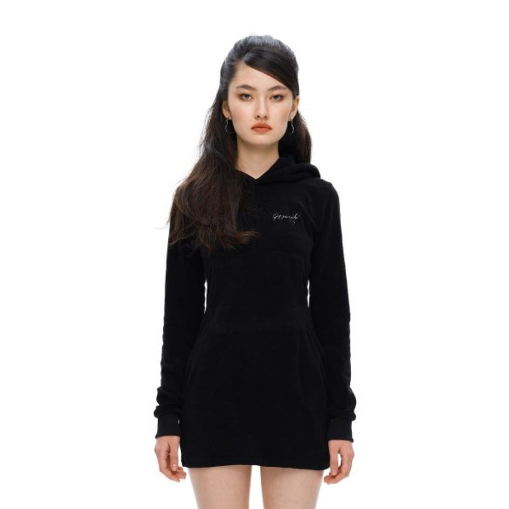 ◆ITZAVIBE◆ IOP0011 Terry Hooded One Piece Black IOP001-1