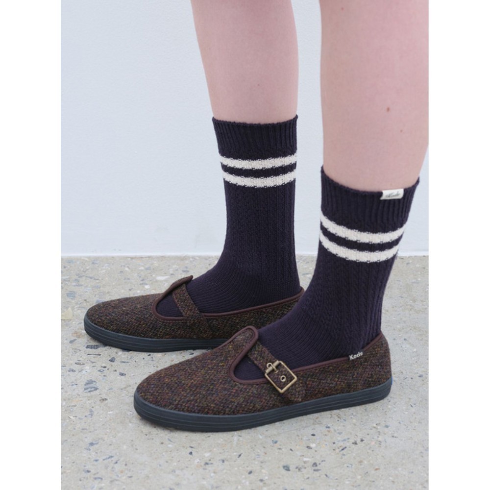 ★Keds★ Champion T-Strap Harris Tweed_5XM02342G_200