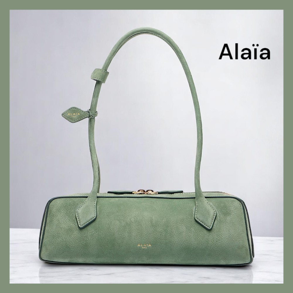 【ALAIA】Le Teckel ミディアム スエード ショルダーバッグ