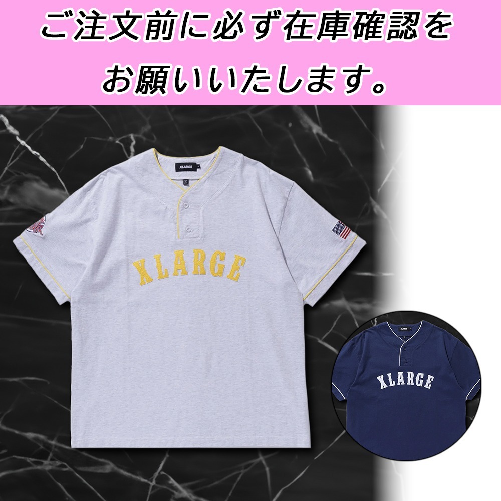 国内配送★XLARGE★グラフィック 半袖ベースボールTシャツ 2色