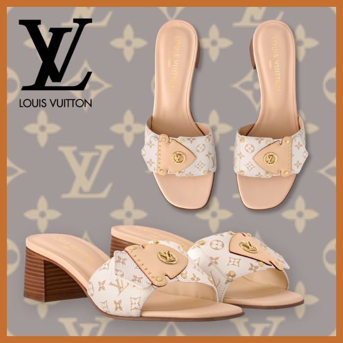 脚線美引き立つ☆LOUIS VUITTON☆LV フレーム ミュール
