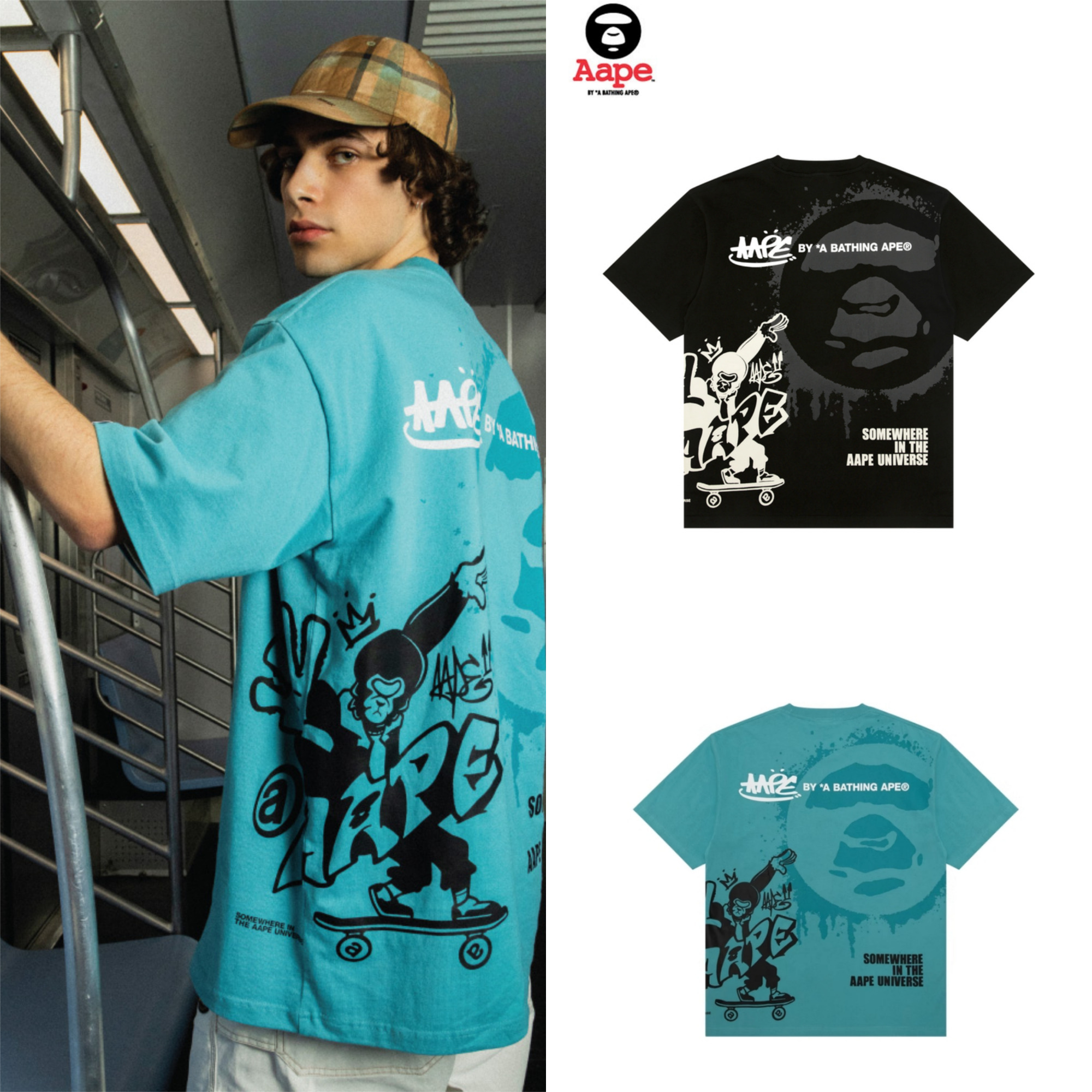 A BATHING APE 柄Tシャツ ユニセックス 在庫確認要