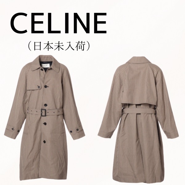 CELINE セリーヌ★コットン×ウール コートチェック柄日本未入荷