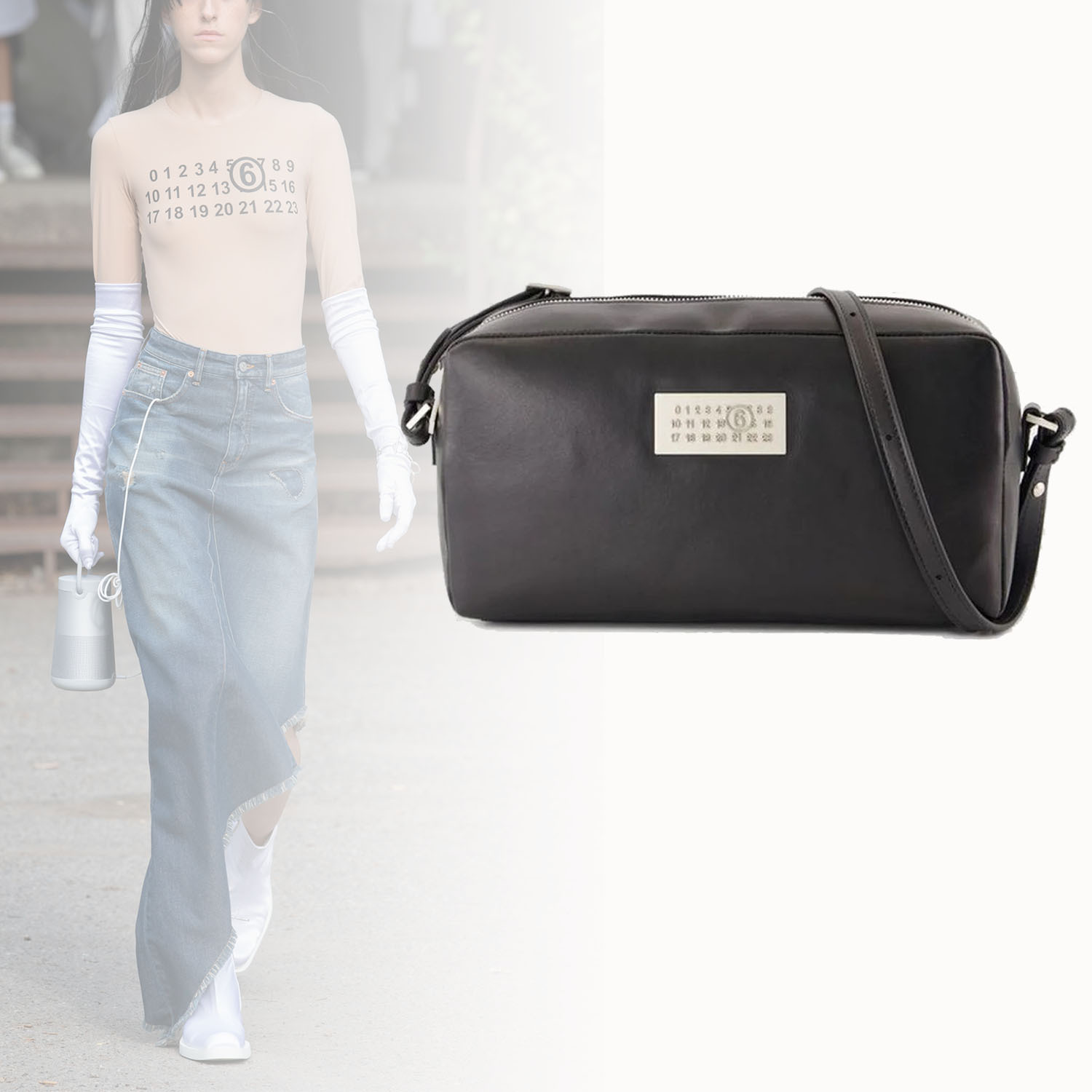 ◆MM6 Maison Margiela◆ Numbers Plaque クロスボディバッグ