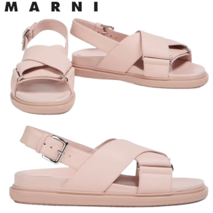 MARNI【関税込み＊送料無料】ロゴ スリングバック サンダル