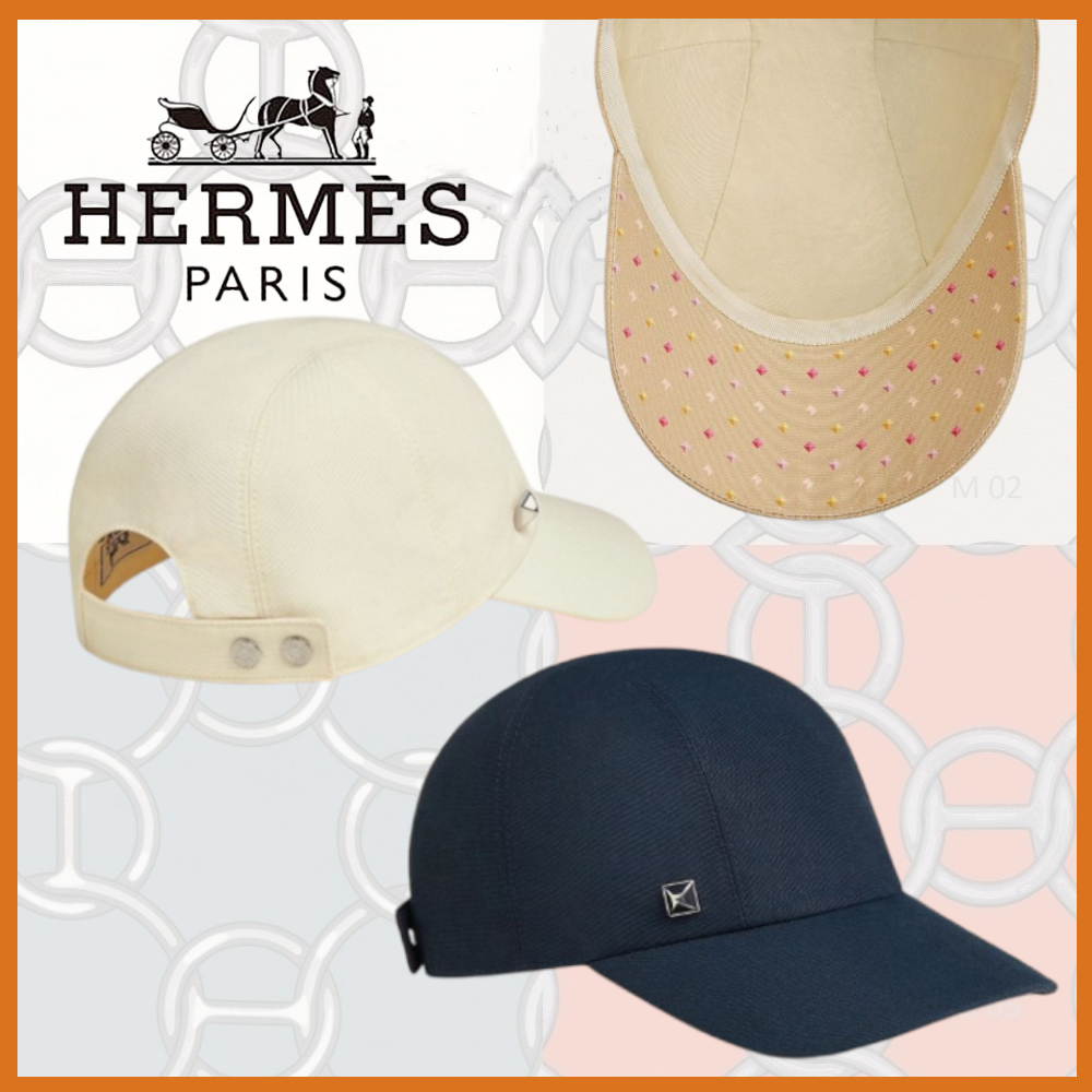 【バイザーの裏側が可愛い☆】HERMES Davis Pois Medor キャップ