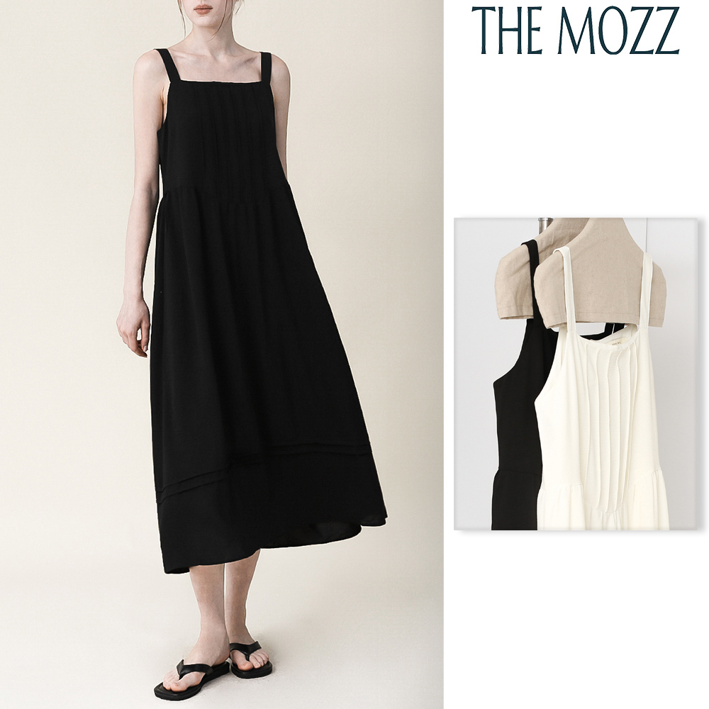 【THE MOZZ】Neillo pintuck sleeveless long one piece