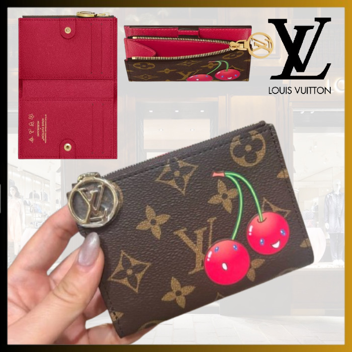 【カワイイチェリー】Louis Vuitton×村上隆 折りたたみ財布リサ