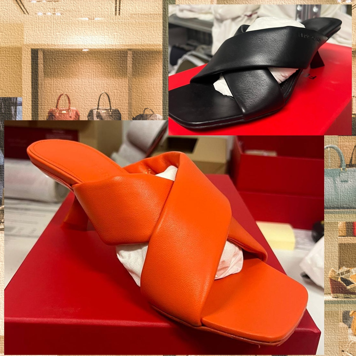 直営店☆Ferragamo☆ お洒落♪ALUDRA レザー ロゴ ミュール