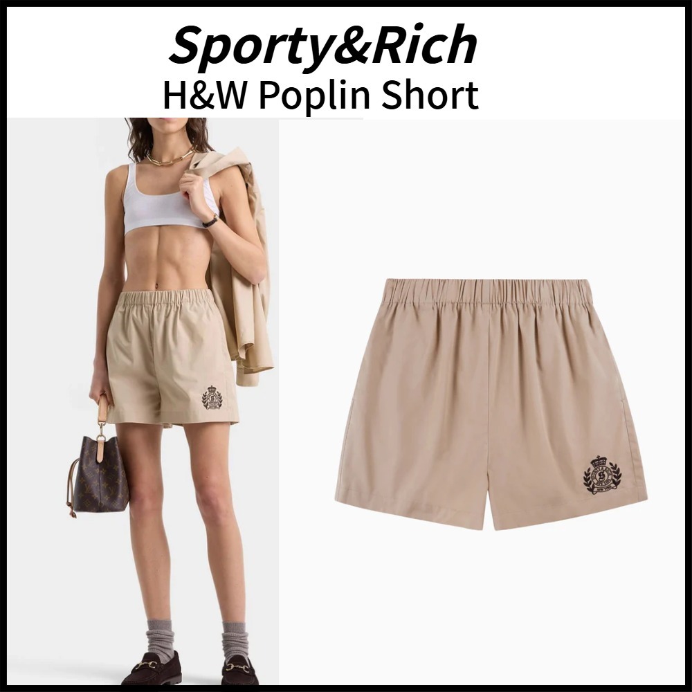 【Sporty＆Rich】関税込★H&W クレスト ポプリン ショートパンツ
