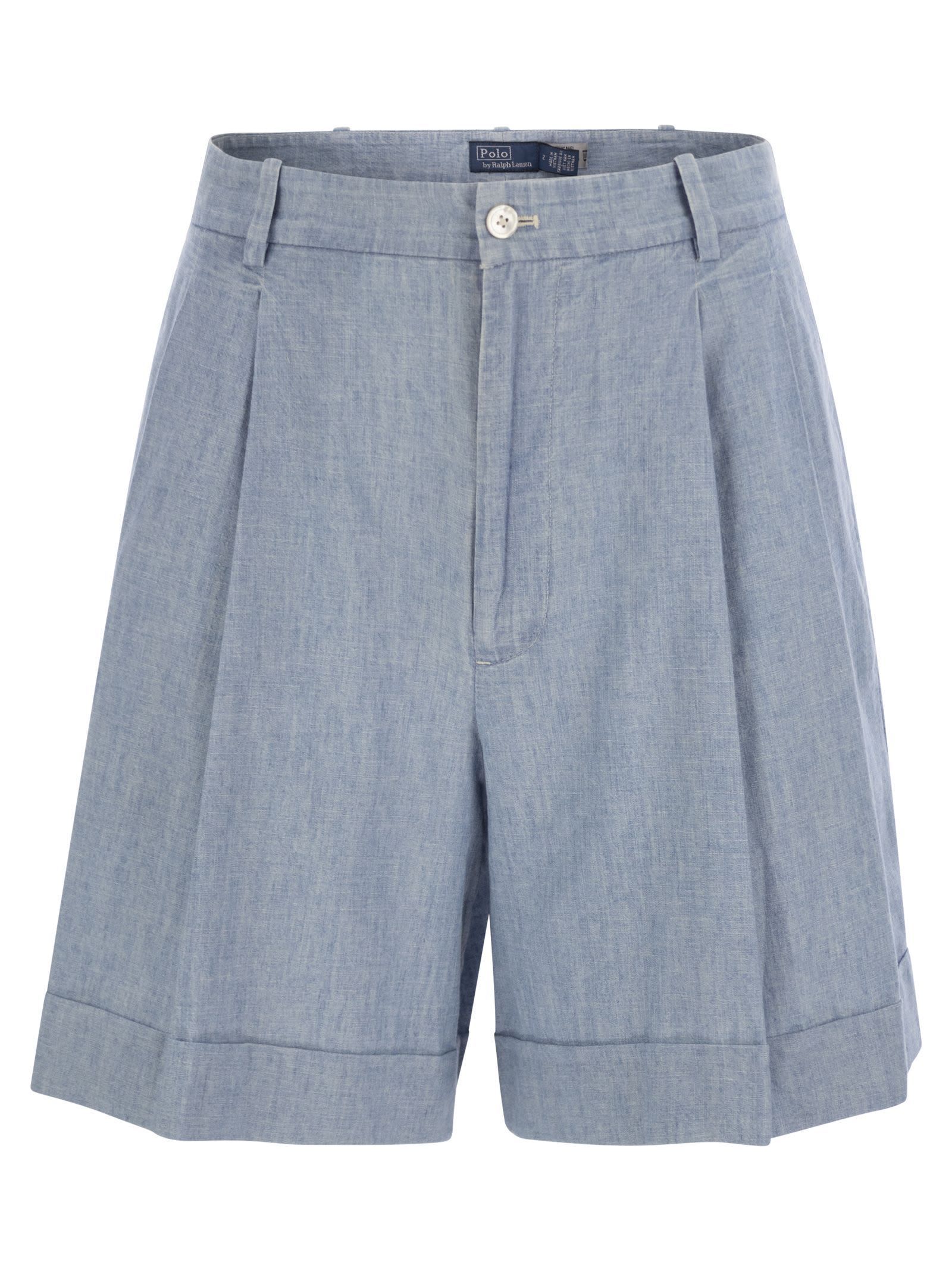 【送料&関税込】Polo Ralph Lauren Cotton Shorts With Pleats