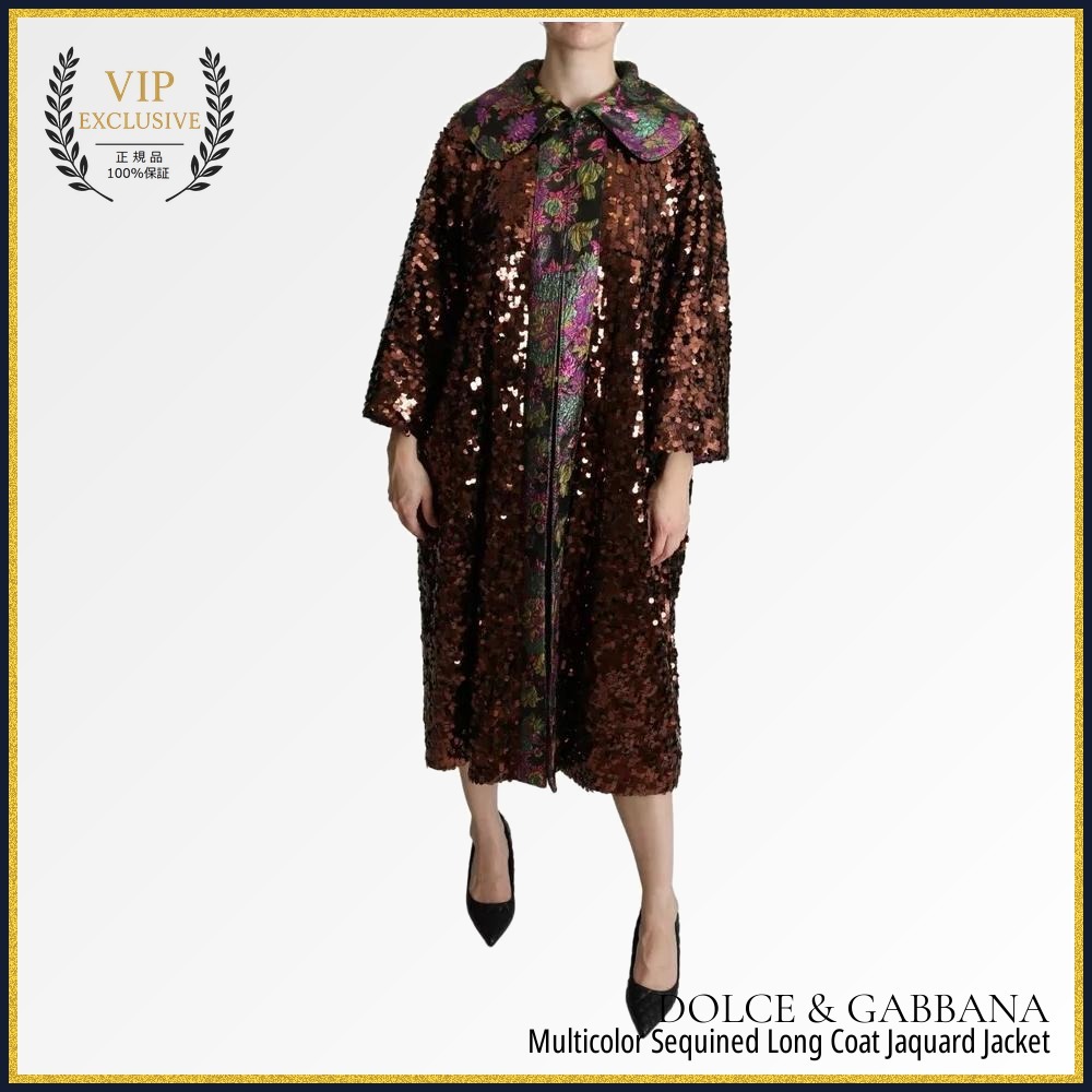 【VIP価格】DOLCE & GABBANA Multicolor Sequin Coat