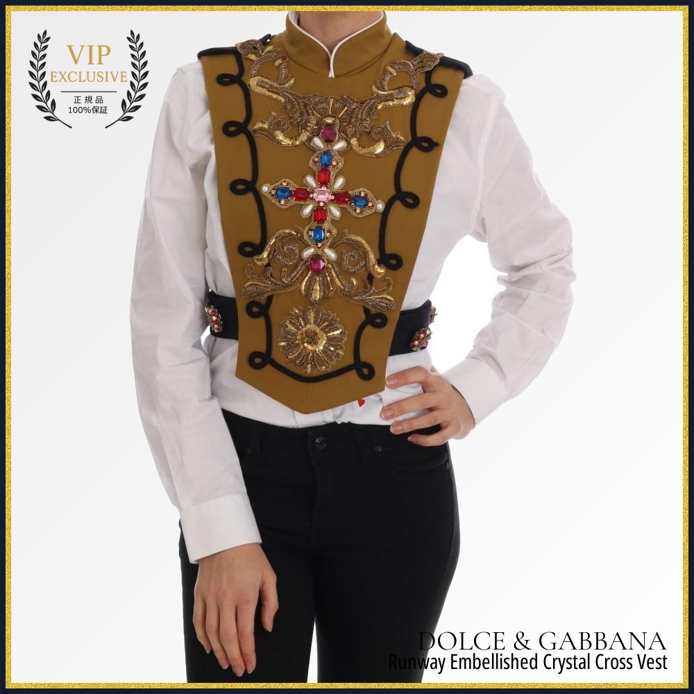 【VIP価格】DOLCE & GABBANA Crystal Cross Vest