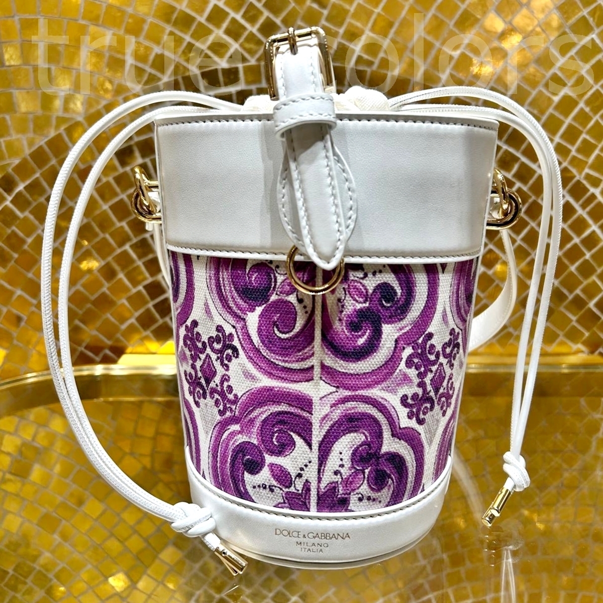DOLCE&GABBANA 25FW マジョルカプリント バゲットバッグ