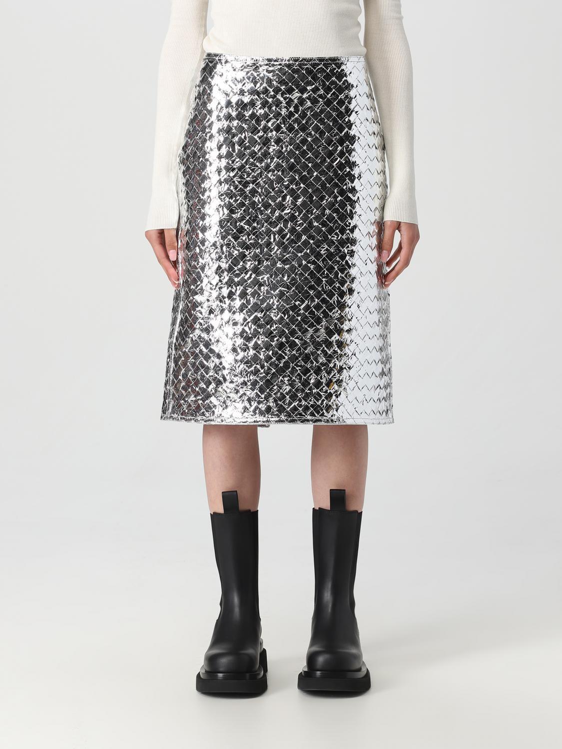 スカート BOTTEGA VENETA Woman Skirt Silver 754610V39N0 8101