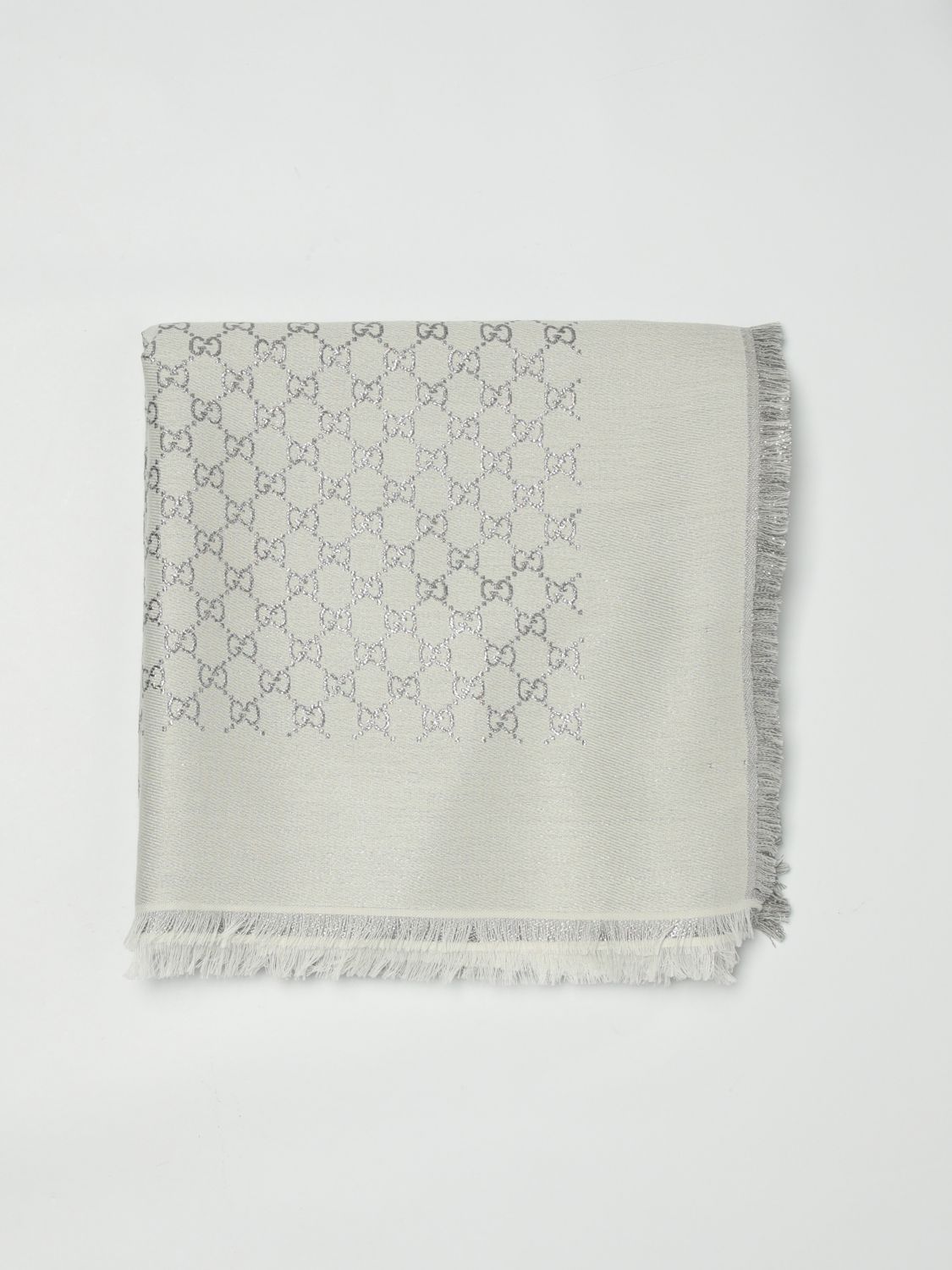 スカーフ GUCCI Woman Scarf White 8092263GC46 9063
