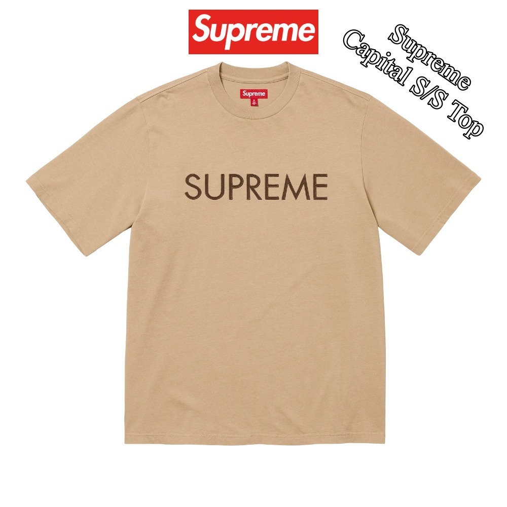 【Supreme】Capital S/S Top★Dark Tan★25SS★
