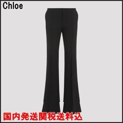 Chloé ウールグレインドプードル製クロップド テーラード パンツ