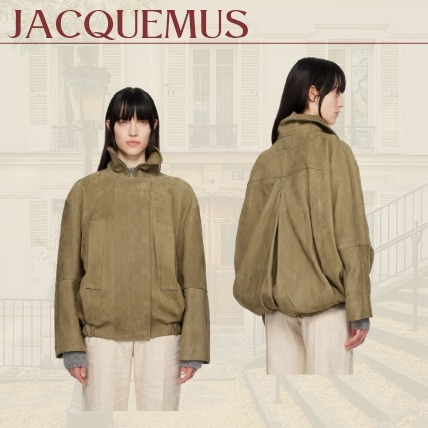 【JACQUEMUS】レザージャケット ライトカーキ