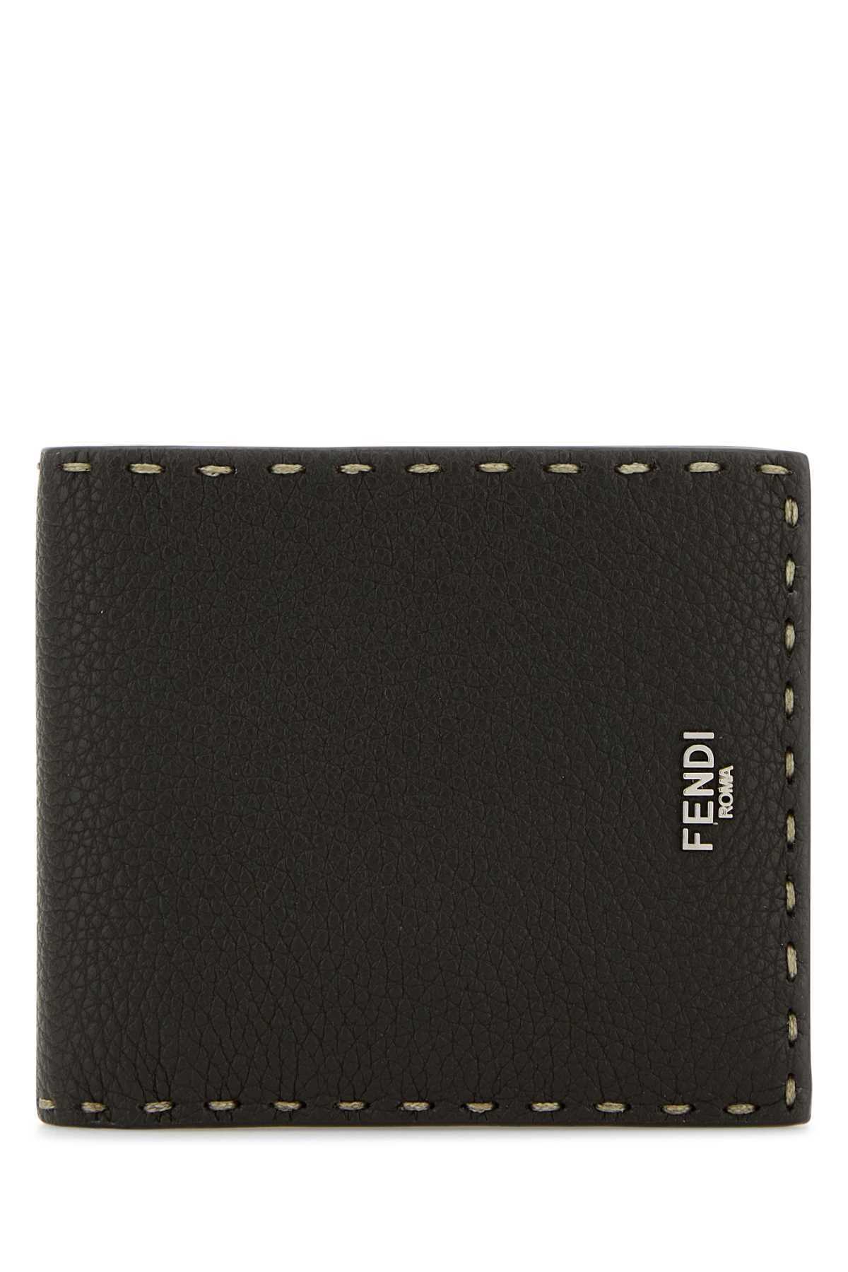 【関税&送料込】Fendi Dark Brown Leather Selleria Wallet