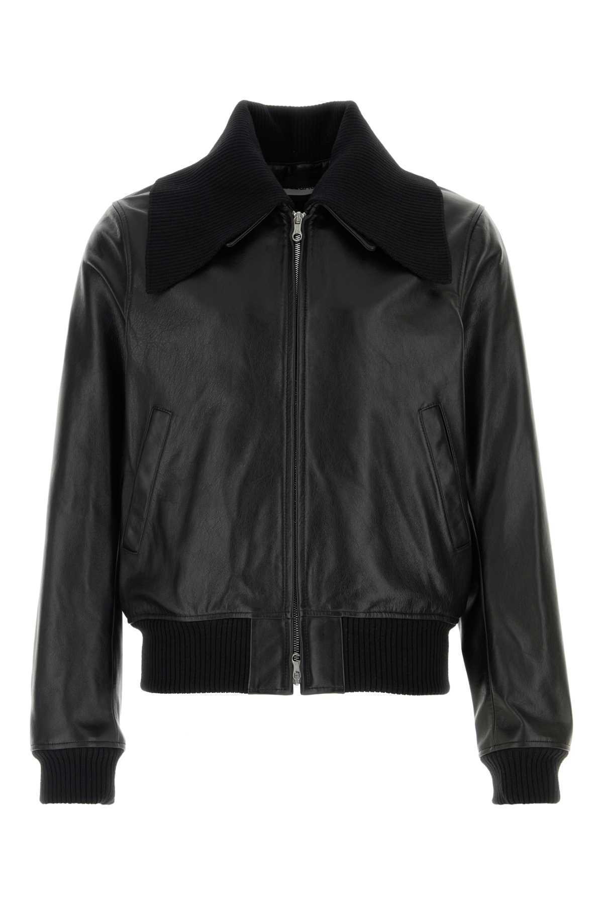 【関税&送料込】Our Legacy Black Leather Pharos Bomber Jacke