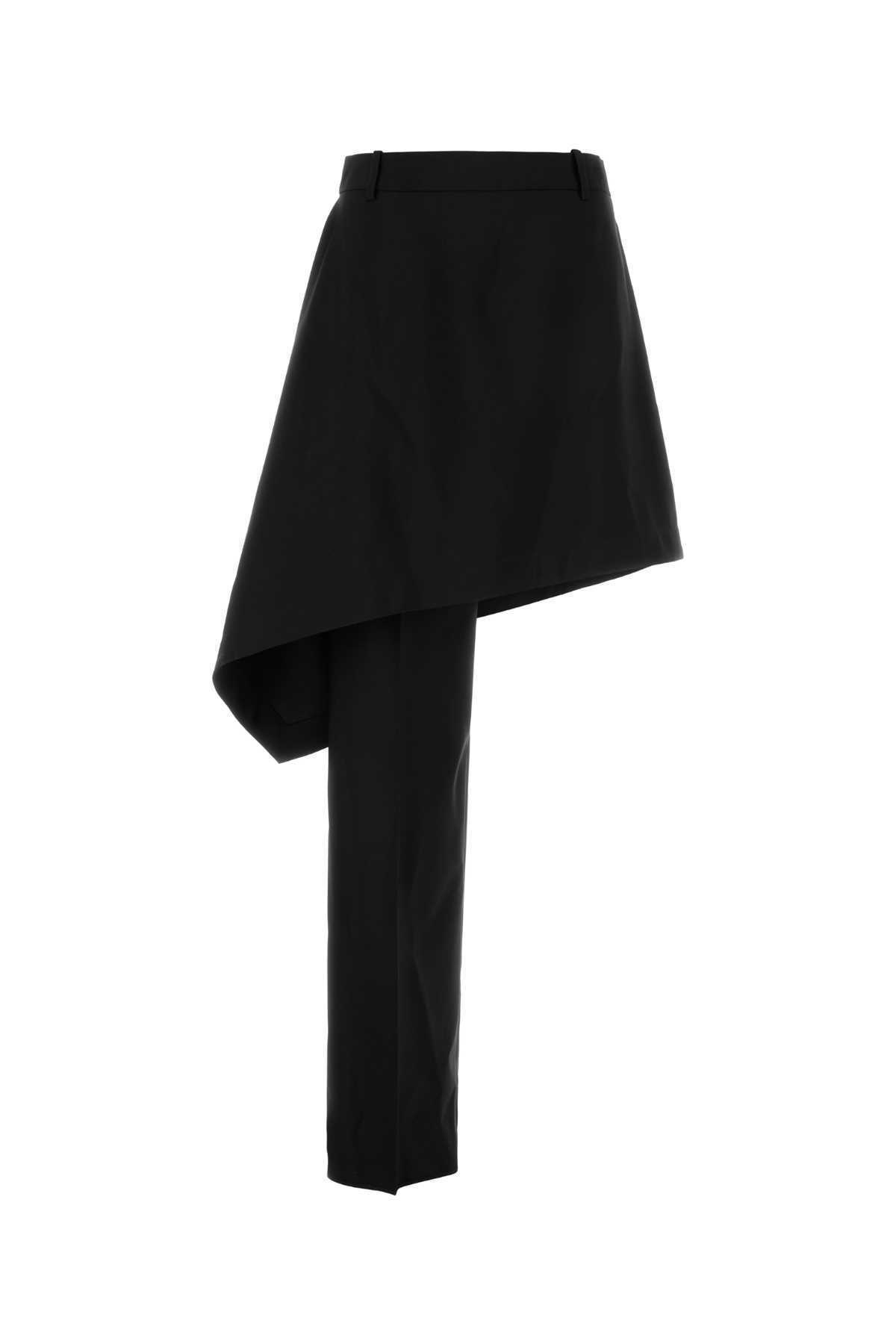 【関税&送料込】Bottega Veneta Black Wool Pant-Skirt