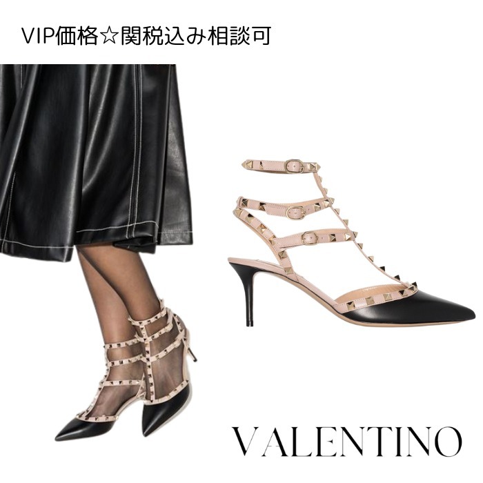 VIP価格☆VALENTINO ロックスタッズ パンプス ヒール 65MM